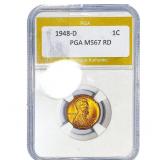 1948-D Wheat Cent PGA MS67 RD