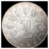 1963 Austria SIlver 50 SHillings