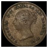 1843 Cetlon Copper 1/2 Farthing