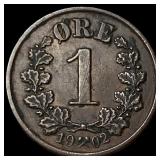 1902 Norway Bronze 1 Ore