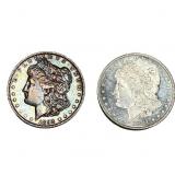[2 Coins] 1881-1892 Morgan Silver Dollar