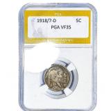 1918/7-D Buffalo Nickel PGA VF35
