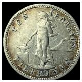 1904S Philippines Silver 10 Centavos Km 165