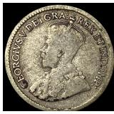 1920 Canada Silver 5 Cents