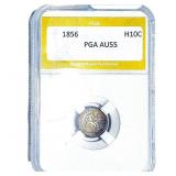 1856 Seated Liberty Half Dime PGA AU55