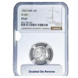 1963 DDR Roosevelt Dime NGC PF67