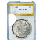 1900 Morgan Silver Dollar PGA MS65