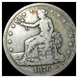 1876 Silver Trade Dollar NEARLY UNCIRCULATED