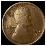 1914-D Lincoln Wheat Cent NEARLY UNCIRCULATED