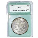 1881-S Morgan Silver Dollar NTC MS67