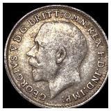 1918 Great Britain Silver 3 Pence