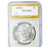 1879-S Morgan Silver Dollar PGA MS65