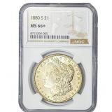 1880-S Morgan Silver Dollar NGC MS66+