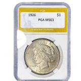 1926 Silver Peace Dollar PGA MS63