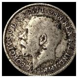 1917 Great Britain SIlver 3 Pence.