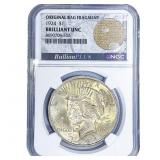 1924 Silver Peace Dollar NGC BU