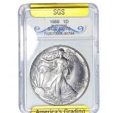 1988 Silver Eagle SGS MS70