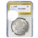 1888 Morgan Silver Dollar PGA MS64