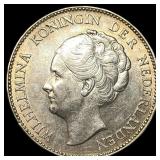1940 Netherlands Silver 1 Gulden