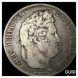1857 France Silver 5 Francs