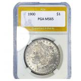 1900 Morgan Silver Dollar PGA MS65
