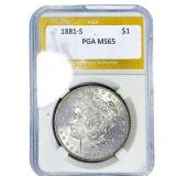 1881-S Morgan Silver Dollar PGA MS65