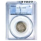 1915-S Buffalo Nickel PCGS VF25