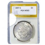 1897-S Morgan Silver Dollar PGA MS65