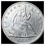 1858 Seated Liberty Half Dollar CHOICE AU
