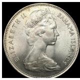 1966 Bahamas Silver Dollar KM 8