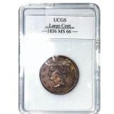 1856 Braided Hair Large Cent UCGS MS66