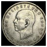 1960 Greece Silver 20 Drachmai
