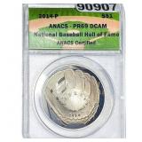2014 Sliver $1 National Baseball Hall of Fame ANAC