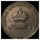 1822M Italy Lomabrdy-Venetia Copper 3 Centesimi