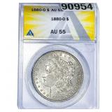 1880-O Morgan Silver Dollar ANACS AU55