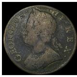 1745 Great Britain Copper 1/2 Penny