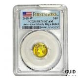 2018-W 1/10oz Gold $10 Liberty PCGS PR70 DCAM