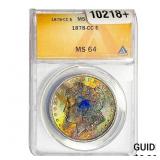 1878-CC Mercury Silver Dollar ANACS MS64