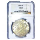 1904 Morgan Silver Dollar NGC MS63