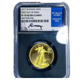 2017-W 1/2oz $25 Gold Eagle NGC PF70 UC