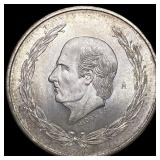 1953 Mexico Silver 5 Pesos KM 467