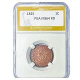 1825 Classic Head Half Cent PGA MS64 RD
