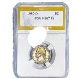 1950-D Jefferson Nickel PGA MS67 FS
