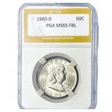 1960-D Franklin Half Dollar PGA MS65 FBL