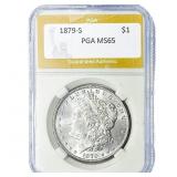 1879-S Morgan Silver Dollar PGA MS65