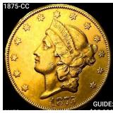 1875-CC $20 Gold Double Eagle CHOICE AU