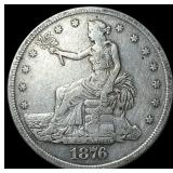 1876-S Silver Trade Dollar NEARLY UNCIRCULATED
