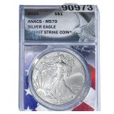 2025 Silver Eagle ANACS MS70