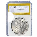 1926 Silver Peace Dollar PGA MS63