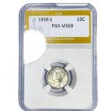 1938-S Mercury Silver Dime PGA MS68